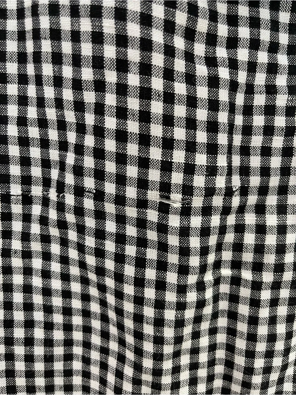 Tommy Bahama Gingham OTS Dress Black White Linen Blend NWT Size L — Minor Flaw - Picture 6 of 6